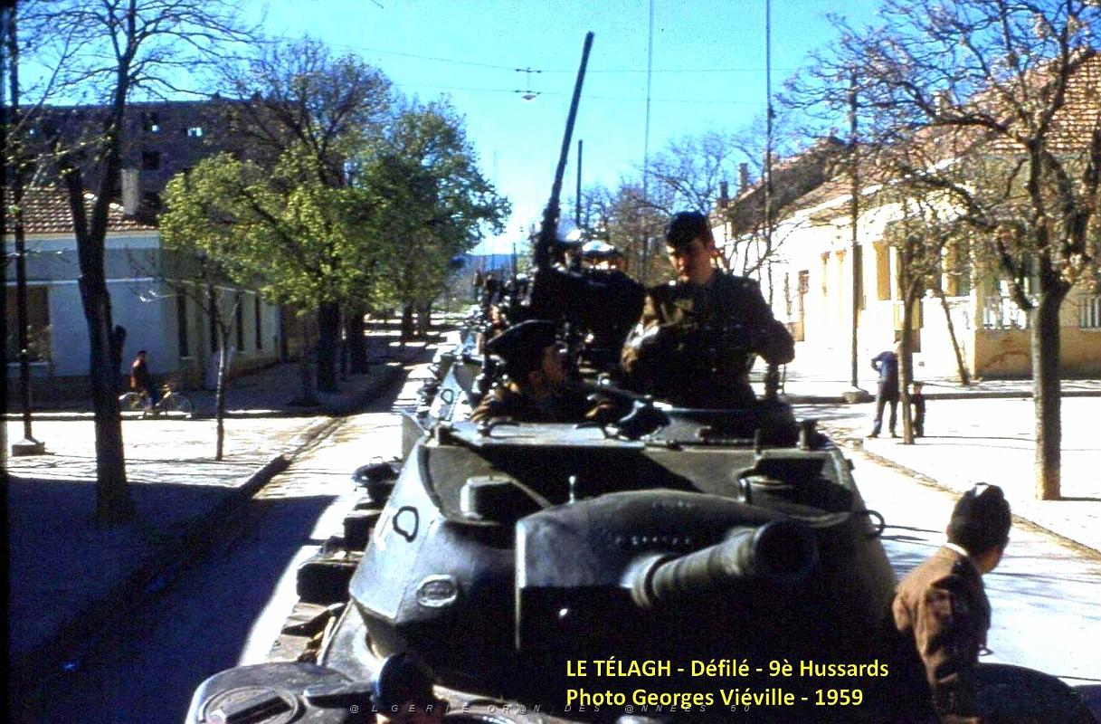 Le Telagh - 9 e Hussards - Defile - 1959 -4.jpg